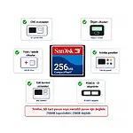 Sandisk 256MB CF Kart Endüstriyel Hafıza Kartı