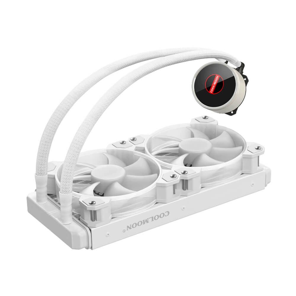 Coolmoon ARGB240 ARGB 5V Sıvı Soğutuculu Cpu İşlemci Fanı - Beyaz - LGA 1700/115X/1200/1366/2011/2066 AM4 /AM3 +/AM3/FM2 +/FM2 - KG0