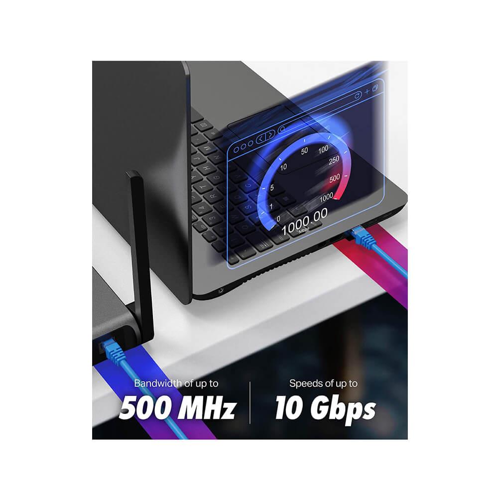 Koodmax - 5 Metre Cat6 Kablo Ethernet Internet Network Patch Kablosu - Fabrikasyon - Mavi - BL4