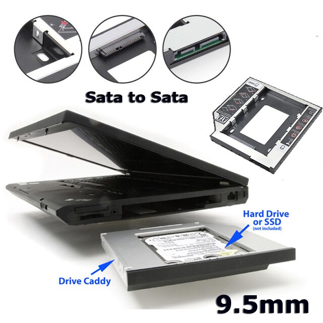 12.7mm - (Dış : Sata) - (İç : Sata) - SSD Kızak - Caddy