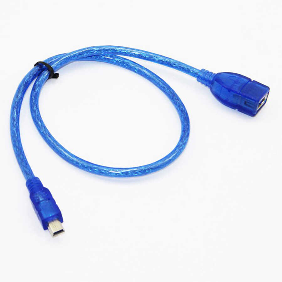 5 pin Mini Usb Erkek - USB Dişi Kablo 20cm