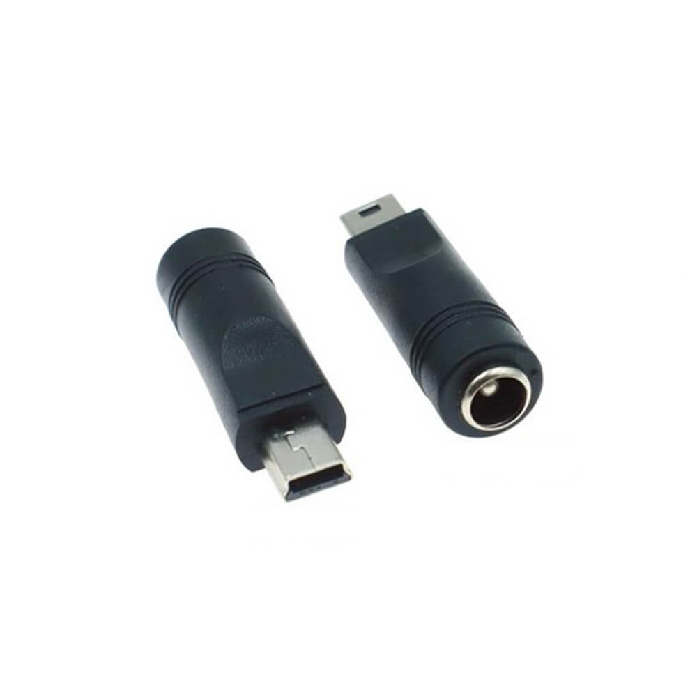 Koodmax - 5 Pin Mini Usb Erkek to DC 5.5*2.1mm Dişi Soket Çevirici - Güç Adaptörü Fişi Dönüştürücü - YAX3