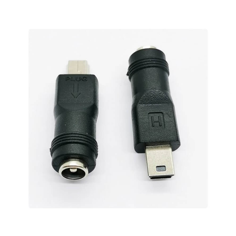Koodmax - 5 Pin Mini Usb Erkek to DC 5.5*2.1mm Dişi Soket Çevirici - Güç Adaptörü Fişi Dönüştürücü - YAX3