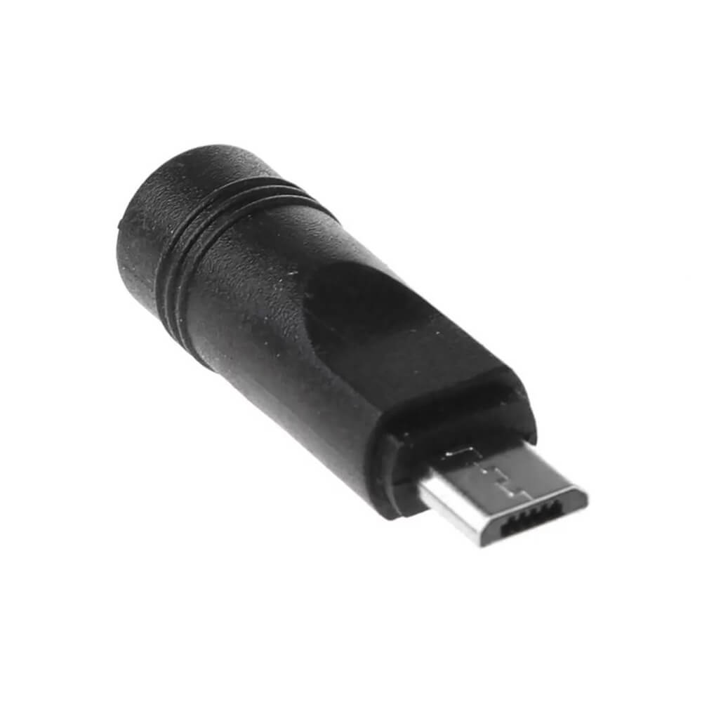 Koodmax - Micro Usb Erkek to DC 5.5*2.1mm Dişi Soket Çevirici - DC Güç Adaptörü Fişi Dönüştürücü - YAX4