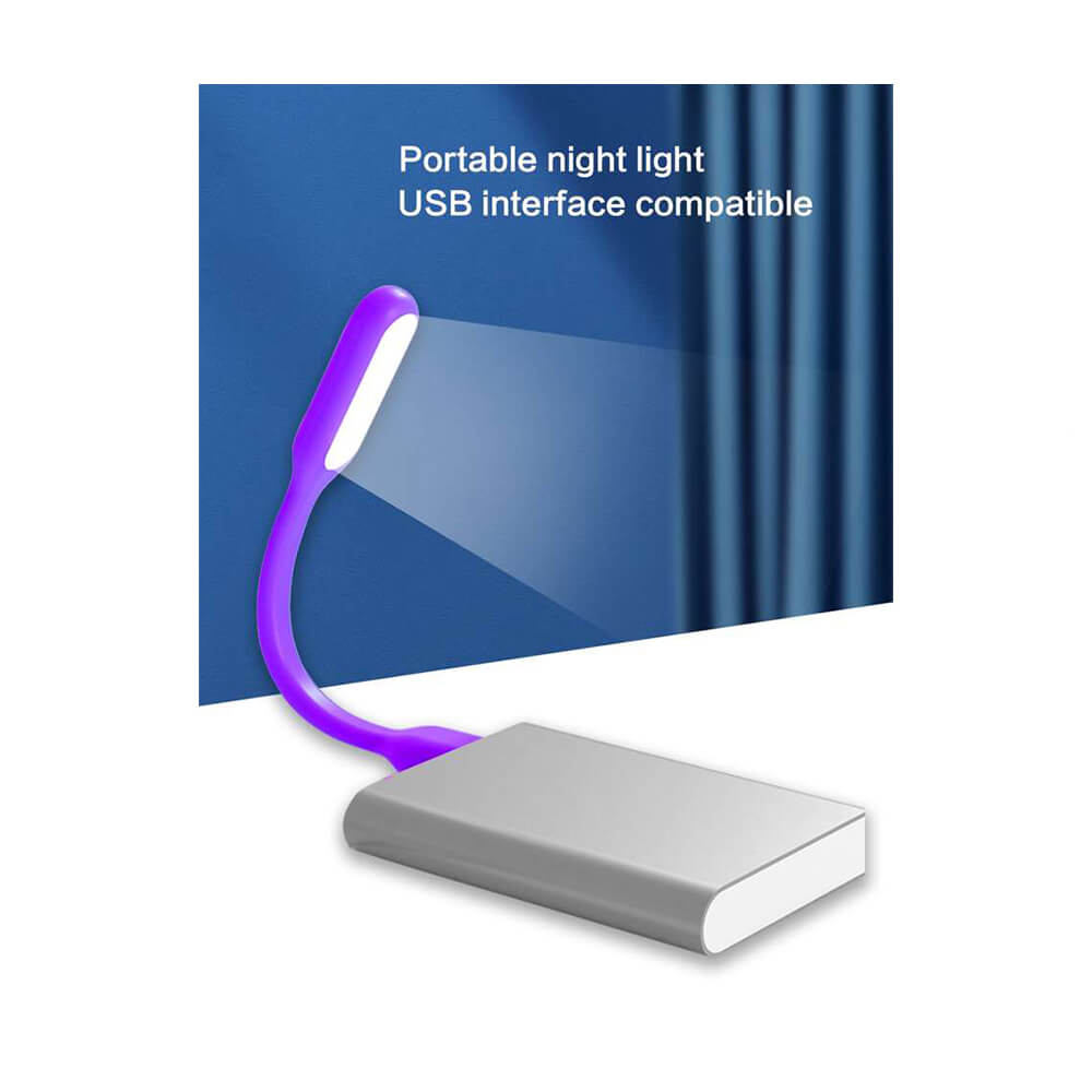 Koodmax - Taşınabilir Usb Led Lamba Işık Katlanabilir Notebook Kitap Okuma Klavye Aydınlatma - Mor