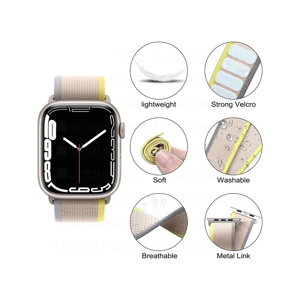 Apple Watch Trail Loop Kordon - 42/44/45/49mm - Sarı Gri