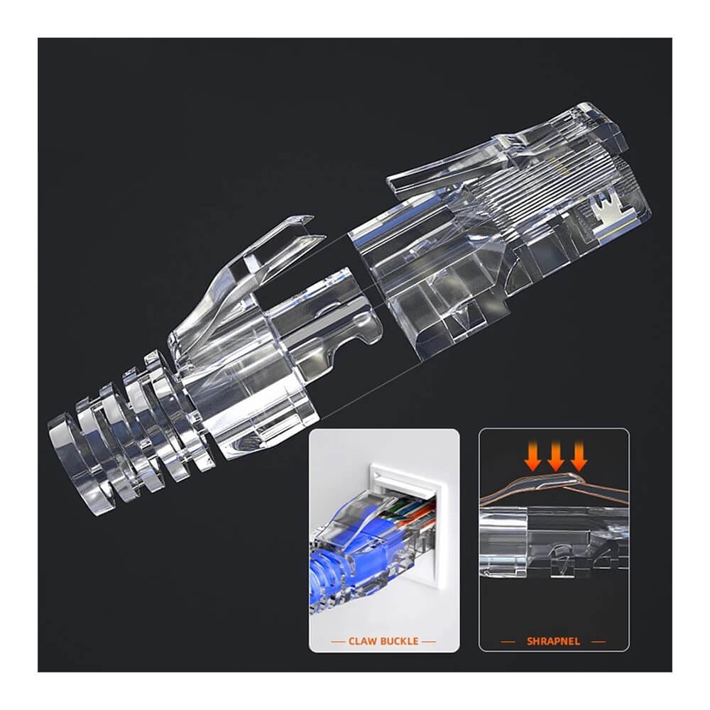 RJ45 Cat5e Cat6 Cat6A Boots Konnektör Şeffaf Jack Koruma Kılıfı
