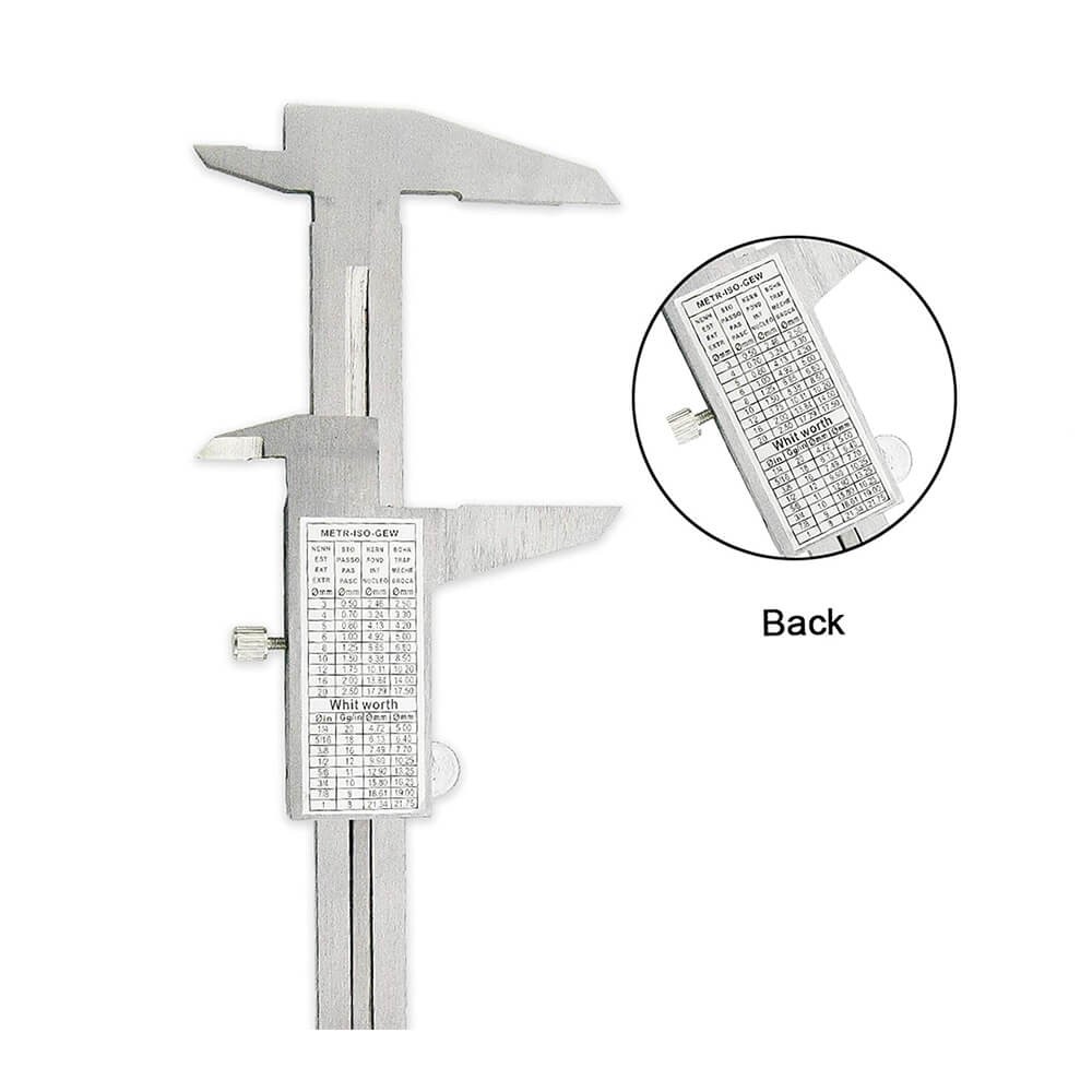 150mm / 0.02mm Paslanmaz Çelik Mekanik Kumpas - Sürgülü Manuel Kumpas