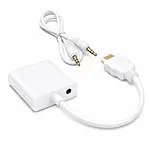 Hdmi to VGA Çevirici Kablo + Ses - Beyaz - hb %12