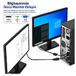 Hdmi to VGA Çevirici Kablo + Ses - Beyaz - hb %12