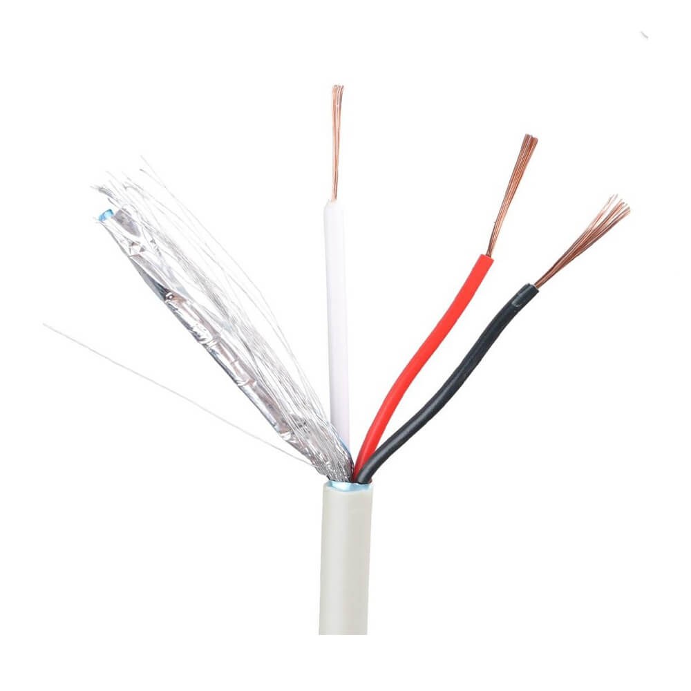 200 Metre - CCTV Kablo 2+1 0.22mm Folyolu - Güvenlik Kamera Kablosu