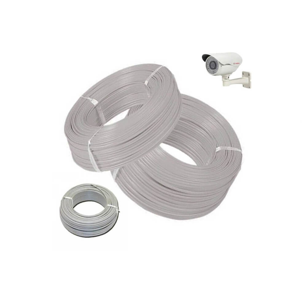 200 Metre - CCTV Kablo 2+1 0.22mm Folyolu - Güvenlik Kamera Kablosu