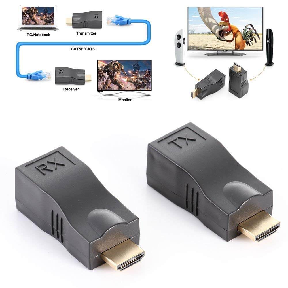 30 Metre Hdmi Extender Uzatma - Cat5 Cat6 Üzerinden Uzatma - 4K