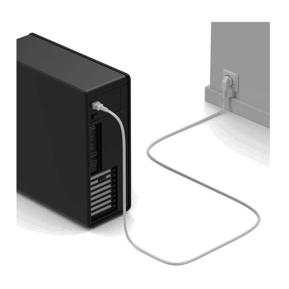 C13 Bakır Power Kablo - Kasa Monitör Elektrik Güç Kablosu - Gri - 1.8mt