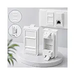 45x22.5 Data-Telefon Kapağı FacePlate - RJ45 RJ11 Uyumlu - Boş Tekli