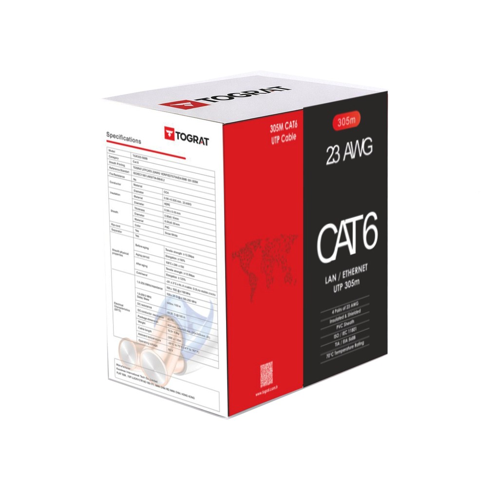 305M Cat6 Cat 6 Kablo - 23 Awg - Ethernet İnternet Kablosu Cat 6E