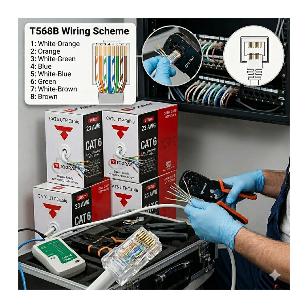 305M Cat6 Cat 6 Kablo - 23 Awg - Ethernet İnternet Kablosu Cat 6E