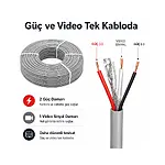 50 Metre CCTV Kamera Kablosu 2+1 0.22mm Güvenlik Kablosu