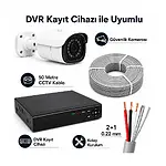 50 Metre CCTV Kamera Kablosu 2+1 0.22mm Güvenlik Kablosu