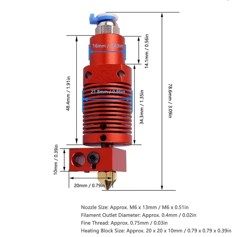 Creality CR10 Max/Cr10S Pro Hotend Seti - MK9 - 24V 40W