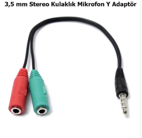 Kulaklık Ses Mikrofon Ayırıcı Dönüştürücü Çoklayıcı