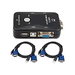 2 Port Usb Kvm Switch 2 Pc Kasa Tek Kontrol 2 Adet Vga Kvm Kablo