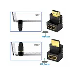 HDMI Dirsek Adaptörü Hdmi L Çevirici Uzatma Dönüştürücü 270°