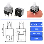235 Adet 9 Çeşit DIP SMD Push Button Switch Basmalı Buton Seti