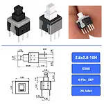235 Adet 9 Çeşit DIP SMD Push Button Switch Basmalı Buton Seti