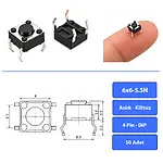 350 Adet 9 Çeşit DIP SMD Push Button Switch Basmalı Buton Seti
