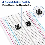 435 Adet 14 Çeşit 6x6mm Tact Switch 4 Pin DIP Buton Seti