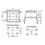 435 Adet 14 Çeşit 6x6mm Tact Switch 4 Pin DIP Buton Seti