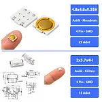 237 Parça 14 Çeşit Micro Switch Tact Buton Seti SMD SMT DIP
