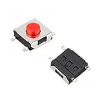 6x6x3.1 mm SMD Tact Switch 4 Pin Anlık Basmalı Buton - Kırmızı