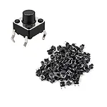 6x6x7 mm DIP Tact Switch 4 Pin Anlık Basmalı Buton
