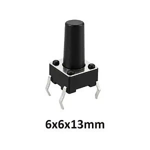 6x6x13 mm DIP Tact Switch 4 Pin Anlık Basmalı Buton