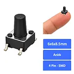 6x6x8.5 mm SMD Tact Switch 4 Pin Anlık Basmalı Buton