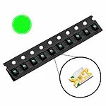 0805 805 SMD LED Diyot 2x1.25 mm Yüzey Montaj Zümrüt Yeşili