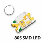 0805 805 SMD LED Diyot 2x1.25 mm Yüzey Montaj Beyaz