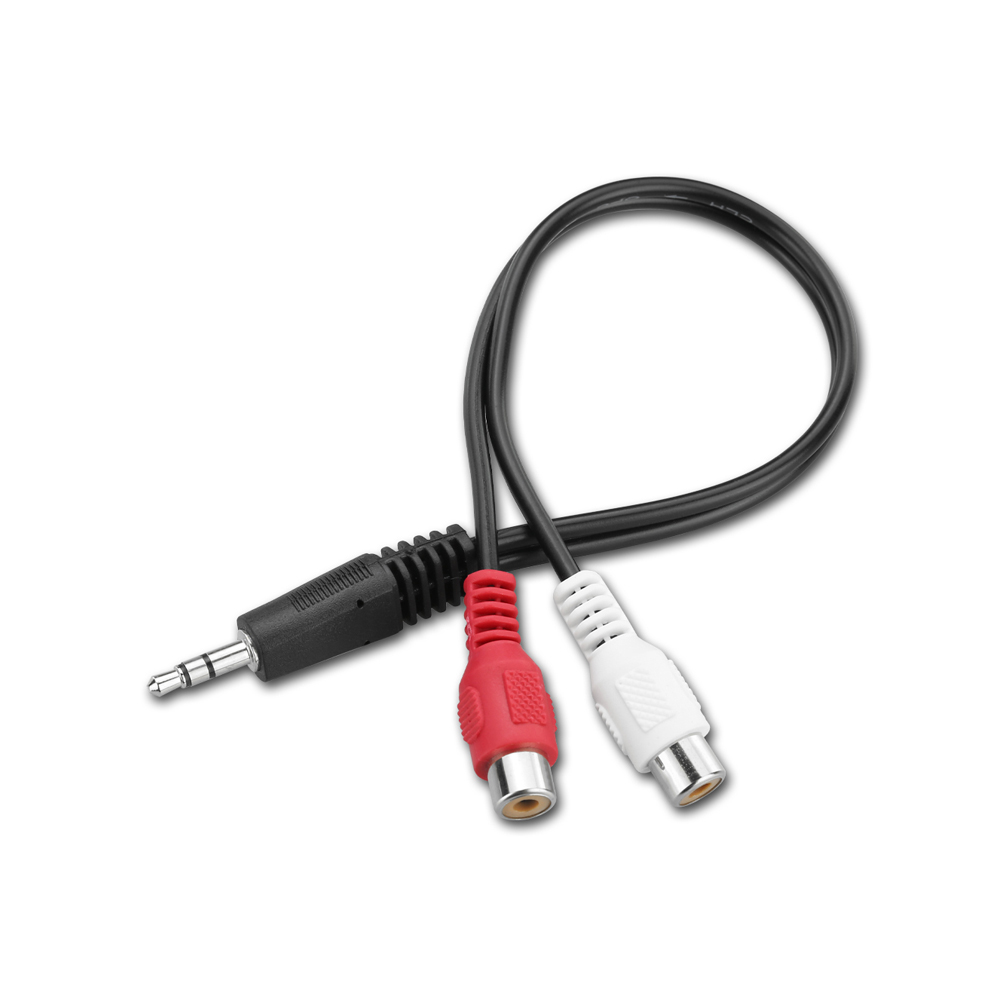 3.5Mm Stereo Erkek 2 Rca Dişi Tos Ses Kablosu
