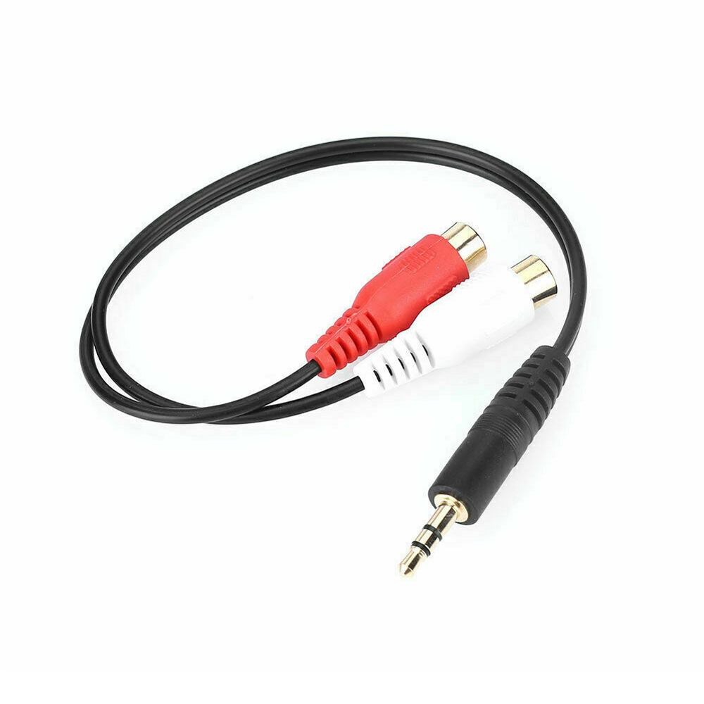 3.5Mm Stereo Erkek 2 Rca Dişi Tos Ses Kablosu
