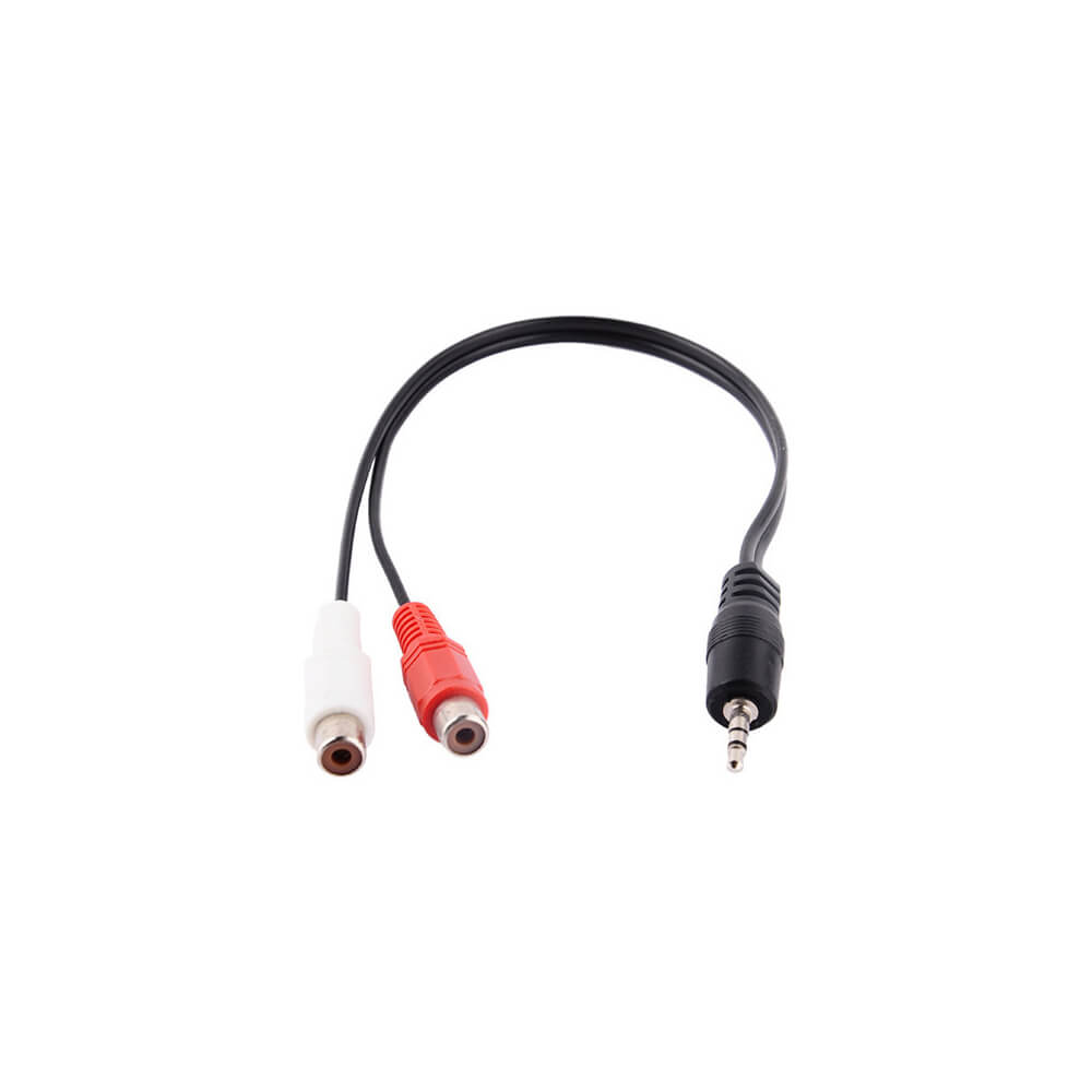 3.5Mm Stereo Erkek 2 Rca Dişi Tos Ses Kablosu