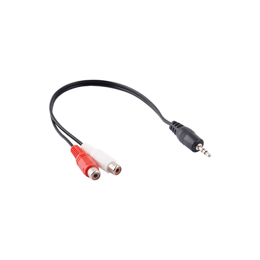 3.5Mm Stereo Erkek 2 Rca Dişi Tos Ses Kablosu