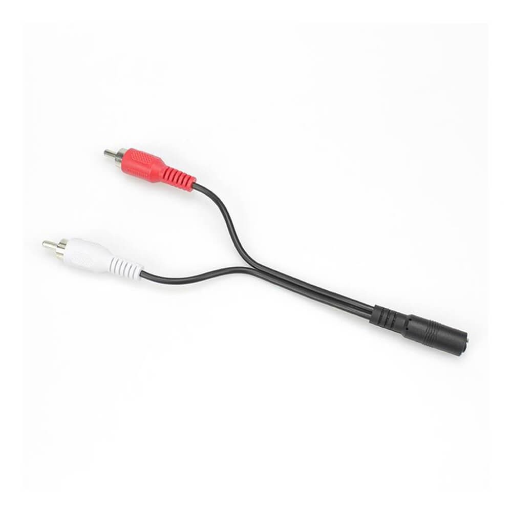 2 RCA Erkek - 3,5mm Stereo Dişi Ses Dönüştürücü