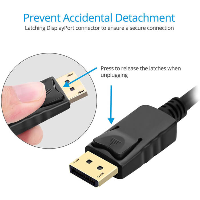 1.8m Displayport to Displayport Kablo