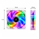 12cm Kasa Fanı - 4 Renk - 4 Led li