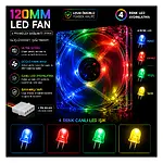 12cm Kasa Fanı - 4 Renk - 4 Led li