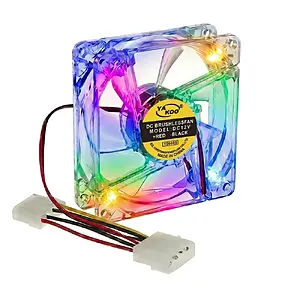 12cm Kasa Fanı - 4 Renk - 4 Led li