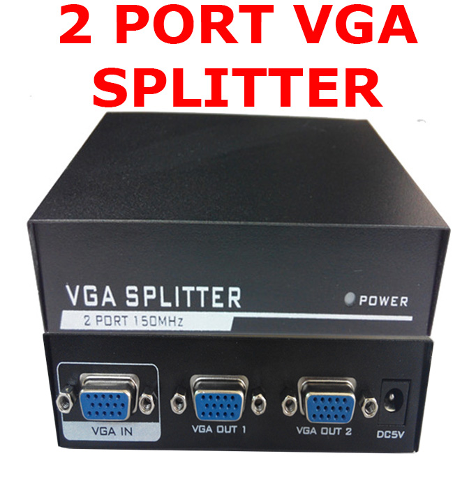 Vga 2Port Monitör Çoklayıcı 200 Mhz Vga Splitter 1 Kasa 2 Monitör