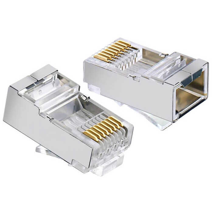 RJ45 Jack Metal Uç Jak Konnektör Cat5 Cat6 Başlık